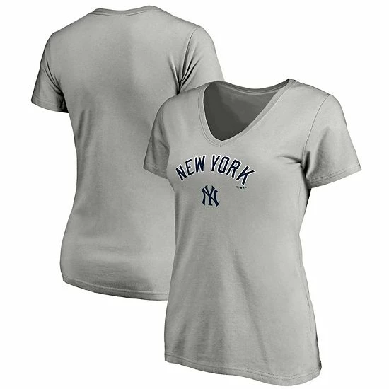 Women's Fanatics Branded Heathered Gray New York Yankees Team Logo Lockup V-Neck T-Shirt Women's Fanatics Branded Heathered Gray New York Yankees Team Logo Lockup V-Neck T-Shirt -Metaverse shop unnamed file 29595