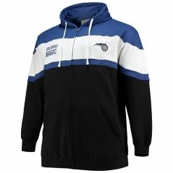 Men's Fanatics Branded Blue/Black Orlando Magic Big & Tall Colorblock Wordmark Tripod Full-Zip Hoodie -Metaverse shop unnamed file 29645