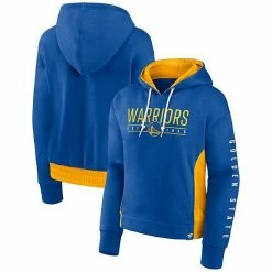 Women's Fanatics Branded Royal Golden State Warriors Iconic Halftime Colorblock Pullover Hoodie
