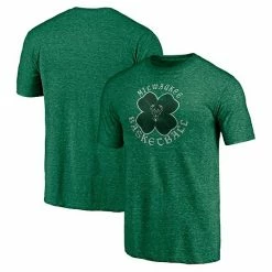 Men's Fanatics Branded Heathered Hunter Green Milwaukee Bucks Celtic Tri-Blend T-Shirt -Metaverse shop unnamed file 29712