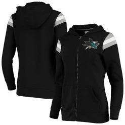 Women's Fanatics Branded Black San Jose Sharks Stripe Full-Zip Hoodie 3 Women's Fanatics Branded Black San Jose Sharks Stripe Full-Zip Hoodie -Metaverse shop unnamed file 29725