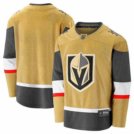 Men's Fanatics Branded Gold Vegas Golden Knights 2020/21 Alternate Premier Breakaway Jersey 4 Men's Fanatics Branded Gold Vegas Golden Knights 2020/21 Alternate Premier Breakaway Jersey - Image 2