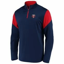 Men's Fanatics Branded Navy Minnesota Twins Primary Logo Quarter-Zip Jacket -Metaverse shop unnamed file 29828