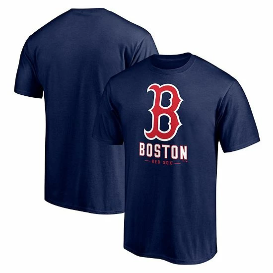 Men's Fanatics Branded Navy Boston Red Sox Big & Tall Primary Wordmark T-Shirt 4 Men's Fanatics Branded Navy Boston Red Sox Big & Tall Primary Wordmark T-Shirt - Image 2