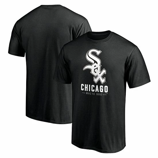 Men's Fanatics Branded Black Chicago White Sox Big & Tall Primary Wordmark T-Shirt 4 Men's Fanatics Branded Black Chicago White Sox Big & Tall Primary Wordmark T-Shirt - Image 2