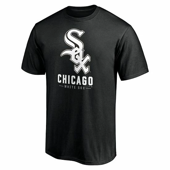 Men's Fanatics Branded Black Chicago White Sox Big & Tall Primary Wordmark T-Shirt 5 Men's Fanatics Branded Black Chicago White Sox Big & Tall Primary Wordmark T-Shirt - Image 3