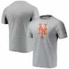Men's Fanatics Branded Gray New York Mets Team Logo Space-Dye T-Shirt -Metaverse shop unnamed file 29898