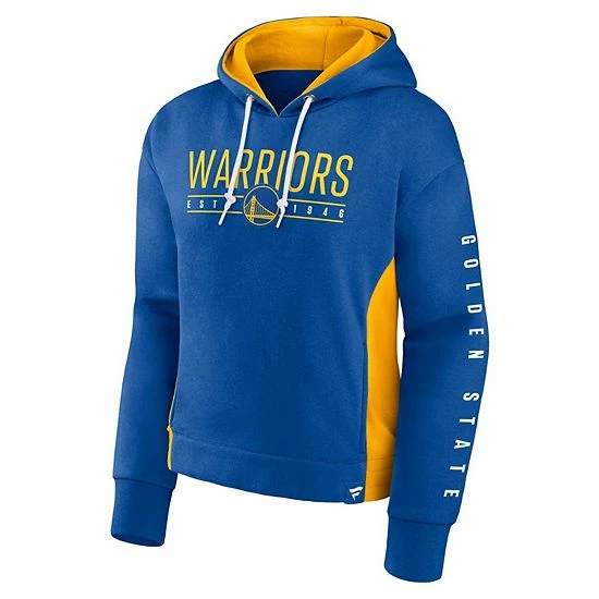 Women's Fanatics Branded Royal Golden State Warriors Iconic Halftime Colorblock Pullover Hoodie 5 Women's Fanatics Branded Royal Golden State Warriors Iconic Halftime Colorblock Pullover Hoodie - Image 3