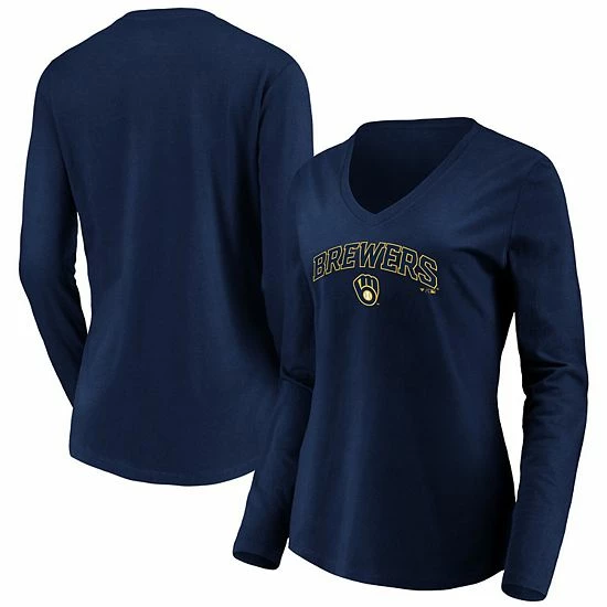 Women's Fanatics Branded Navy Milwaukee Brewers Core Team Lockup Long Sleeve V-Neck T-Shirt Women's Fanatics Branded Navy Milwaukee Brewers Core Team Lockup Long Sleeve V-Neck T-Shirt -Metaverse shop unnamed file 29904