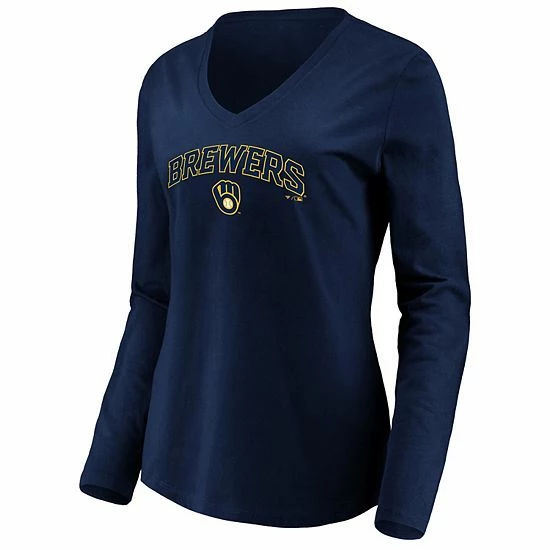 Women's Fanatics Branded Navy Milwaukee Brewers Core Team Lockup Long Sleeve V-Neck T-Shirt Women's Fanatics Branded Navy Milwaukee Brewers Core Team Lockup Long Sleeve V-Neck T-Shirt -Metaverse shop unnamed file 29905