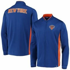 Men's Fanatics Branded Blue New York Knicks Exclusive Mock Neck Full-Zip Jacket