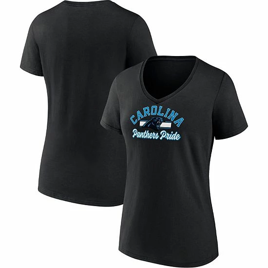 Women's Fanatics Branded Black Carolina Panthers Slogan V-Neck T-Shirt Women's Fanatics Branded Black Carolina Panthers Slogan V-Neck T-Shirt -Metaverse shop unnamed file 30059