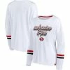 Women's Fanatics Branded White San Francisco 49ers Retro Power Long Sleeve T-Shirt