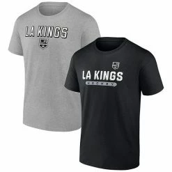 Men's Fanatics Branded Black/Heathered Gray Los Angeles Kings Parent 2-Pack T-Shirt Set -Metaverse shop unnamed file 30108