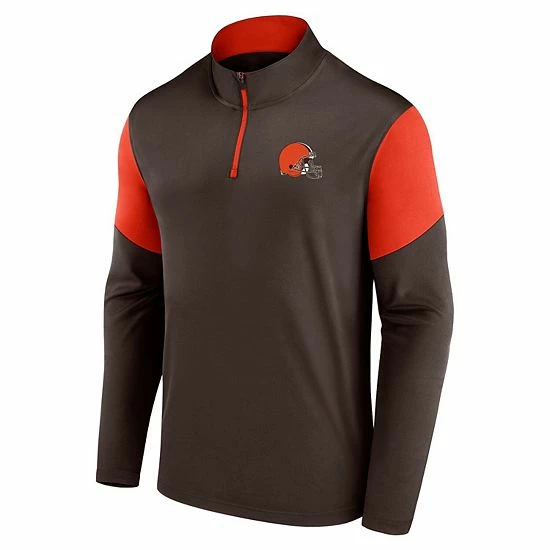Men's Fanatics Branded Brown/Orange Cleveland Browns Primary Logo Quarter-Zip Jacket Men's Fanatics Branded Brown/Orange Cleveland Browns Primary Logo Quarter-Zip Jacket -Metaverse shop unnamed file 30122