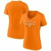 Women's Fanatics Branded Tennessee Orange Tennessee Volunteers Clean Stack Baseball V-Neck T-Shirt -Metaverse shop unnamed file 30148
