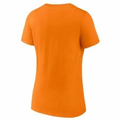 Women's Fanatics Branded Tennessee Orange Tennessee Volunteers Clean Stack Baseball V-Neck T-Shirt -Metaverse shop unnamed file 30151