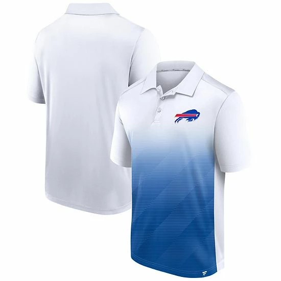 Men's Fanatics Branded White/Royal Buffalo Bills Parameter Polo 4 Men's Fanatics Branded White/Royal Buffalo Bills Parameter Polo - Image 2