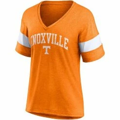 Women's Fanatics Branded Heathered Tennessee Orange Tennessee Volunteers Arched City Sleeve-Striped Tri-Blend V-Neck T-Shirt 4 Women's Fanatics Branded Heathered Tennessee Orange Tennessee Volunteers Arched City Sleeve-Striped Tri-Blend V-Neck T-Shirt -Metaverse shop unnamed file 30192