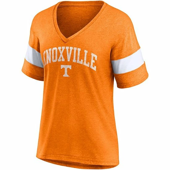 Women's Fanatics Branded Heathered Tennessee Orange Tennessee Volunteers Arched City Sleeve-Striped Tri-Blend V-Neck T-Shirt Women's Fanatics Branded Heathered Tennessee Orange Tennessee Volunteers Arched City Sleeve-Striped Tri-Blend V-Neck T-Shirt -Metaverse shop unnamed file 30192