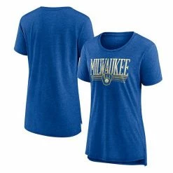 Women's Fanatics Branded Heathered Royal Milwaukee Brewers Cooperstown Collection True Classics Tri-Blend T-Shirt 3 Women's Fanatics Branded Heathered Royal Milwaukee Brewers Cooperstown Collection True Classics Tri-Blend T-Shirt -Metaverse shop unnamed file 30195