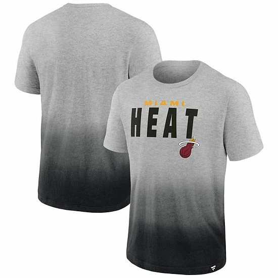 Men's Fanatics Branded Heathered Gray/Black Miami Heat Board Crasher Dip-Dye T-Shirt Men's Fanatics Branded Heathered Gray/Black Miami Heat Board Crasher Dip-Dye T-Shirt -Metaverse shop unnamed file 30198
