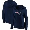 Women's Fanatics Branded Navy New England Patriots Primary Team Logo V-Neck Pullover Hoodie -Metaverse shop unnamed file 30214