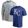 Men's Fanatics Branded Royal/Gray Kansas City Royals Big & Tall Long Sleeve & Short Sleeve T-Shirt Combo -Metaverse shop unnamed file 30216