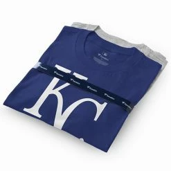 Men's Fanatics Branded Royal/Gray Kansas City Royals Big & Tall Long Sleeve & Short Sleeve T-Shirt Combo -Metaverse shop unnamed file 30220