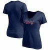 Women's Fanatics Branded Navy Minnesota Twins Steppin Up V-Neck T-Shirt -Metaverse shop unnamed file 30245