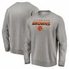 Men's Fanatics Branded Heathered Gray Cleveland Browns Block Party Pullover Sweatshirt -Metaverse shop unnamed file 30287