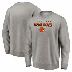 Men's Fanatics Branded Heathered Gray Cleveland Browns Block Party Pullover Sweatshirt -Metaverse shop unnamed file 30288