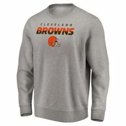 Men's Fanatics Branded Heathered Gray Cleveland Browns Block Party Pullover Sweatshirt -Metaverse shop unnamed file 30289