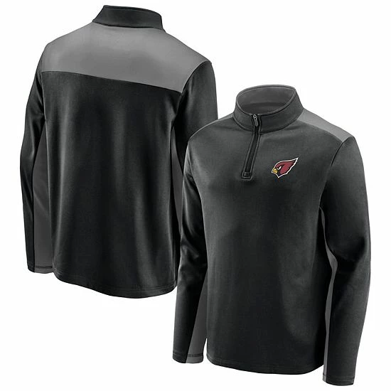 Men's Fanatics Branded Black/Gray Arizona Cardinals Quarter-Zip Jacket Men's Fanatics Branded Black/Gray Arizona Cardinals Quarter-Zip Jacket -Metaverse shop unnamed file 30296