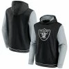 Men's Fanatics Branded Black/Gray Las Vegas Raiders Block Party Pullover Hoodie -Metaverse shop unnamed file 30313