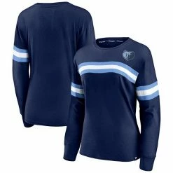 Women's Fanatics Branded Navy Memphis Grizzlies Block Party Chest Logo Striped Long Sleeve T-Shirt 3 Women's Fanatics Branded Navy Memphis Grizzlies Block Party Chest Logo Striped Long Sleeve T-Shirt -Metaverse shop unnamed file 30317