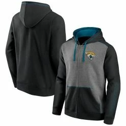 Men's Fanatics Branded Heathered Charcoal/Black Jacksonville Jaguars Expansion Full-Zip Hoodie -Metaverse shop unnamed file 30335