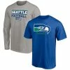 Men's Fanatics Branded Royal/Heathered Gray Seattle Seahawks 2-Pack T-Shirt Combo Set -Metaverse shop unnamed file 30358