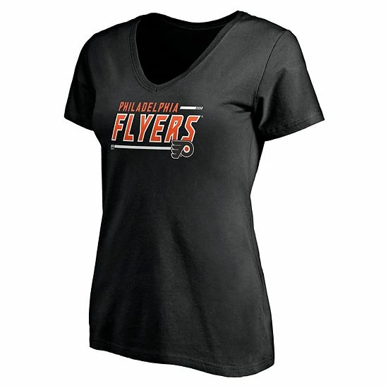Women's Fanatics Branded Black Philadelphia Flyers Plus Size Mascot In Bounds V-Neck T-Shirt 5 Women's Fanatics Branded Black Philadelphia Flyers Plus Size Mascot In Bounds V-Neck T-Shirt - Image 3