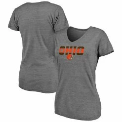 Women's Fanatics Branded Heathered Gray Cleveland Browns Hometown V-Neck Tri-Blend T-Shirt 3 Women's Fanatics Branded Heathered Gray Cleveland Browns Hometown V-Neck Tri-Blend T-Shirt -Metaverse shop unnamed file 30516