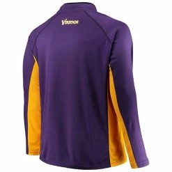 Men's Fanatics Branded Purple/Gold Minnesota Vikings Big & Tall Polyester Quarter-Zip Raglan Jacket -Metaverse shop unnamed file 30559