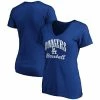 Women's Fanatics Branded Royal Los Angeles Dodgers Victory Script V-Neck T-Shirt