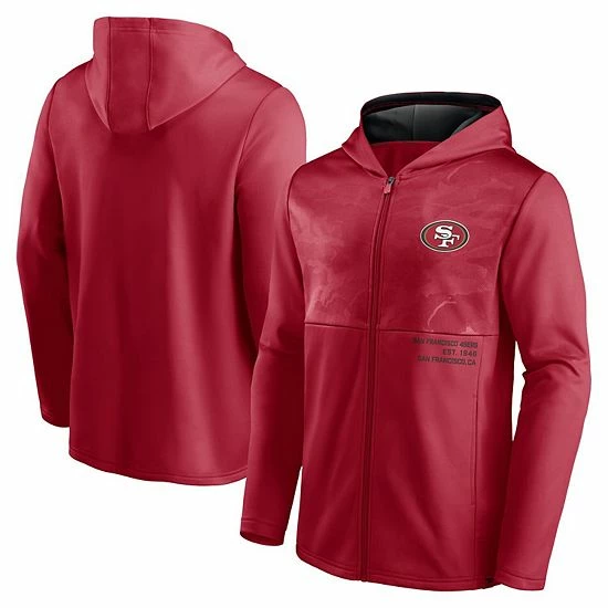 Men's Fanatics Branded Scarlet San Francisco 49ers Defender Full-Zip Hoodie Jacket Men's Fanatics Branded Scarlet San Francisco 49ers Defender Full-Zip Hoodie Jacket -Metaverse shop unnamed file 30573
