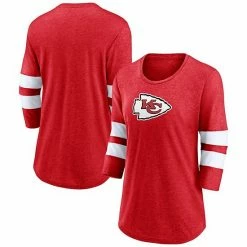 Women's Fanatics Branded Heathered Red Kansas City Chiefs Primary Logo 3/4 Sleeve Scoop Neck T-Shirt 3 Women's Fanatics Branded Heathered Red Kansas City Chiefs Primary Logo 3/4 Sleeve Scoop Neck T-Shirt -Metaverse shop unnamed file 30598