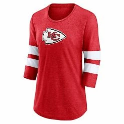 Women's Fanatics Branded Heathered Red Kansas City Chiefs Primary Logo 3/4 Sleeve Scoop Neck T-Shirt 4 Women's Fanatics Branded Heathered Red Kansas City Chiefs Primary Logo 3/4 Sleeve Scoop Neck T-Shirt -Metaverse shop unnamed file 30599