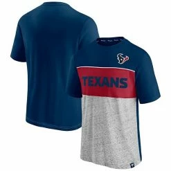 Men's Fanatics Branded Navy/Heathered Gray Houston Texans Colorblock T-Shirt -Metaverse shop unnamed file 3064