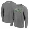 Men's Fanatics Branded Heather Charcoal Milwaukee Bucks 2021 Noches Éne-Bé-A Authentic Shooting Long Sleeve T-Shirt -Metaverse shop unnamed file 30653