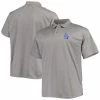 Men's Fanatics Branded Gray Los Angeles Dodgers Big & Tall Solid Birdseye Polo -Metaverse shop unnamed file 30660