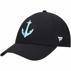 Men's Fanatics Branded Black Seattle Kraken Secondary Logo Flex Hat