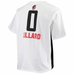 Men's Fanatics Branded Damian Lillard White Portland Trail Blazers Big & Tall Yoke T-Shirt -Metaverse shop unnamed file 30771